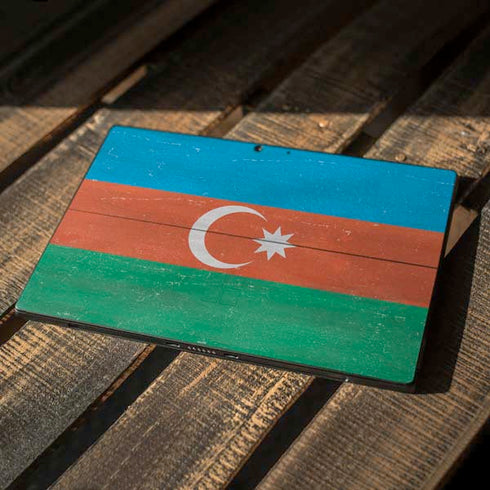 Azerbaijan Flag Distressed Surface Pro 7 Skin